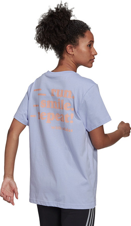 Koszulka damska adidas Signature Tee fioletowa GV1344