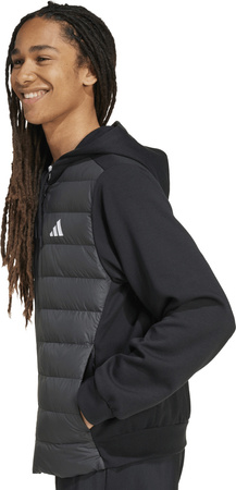 Kurtka męska adidas Essentials Climawarm Hybrid Down Hooded czarna KA5251