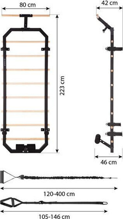 Drabinka gimnastyczna wielofunkcyjna HMS dw2708