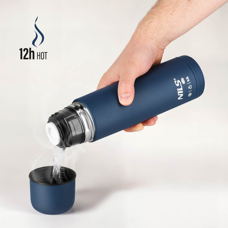 Termos turystyczny ze stali nierdzewnej Nils Camp Nils Camp NC3803 niebieski 500 ml