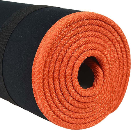 Mata do ćwiczeń Profit 180x60x0,6cm czarno-pomarańczowa DK 705
