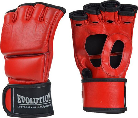 Rękawice do walk MMA skóra Evolution RM-12 czerwone