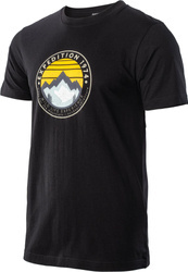 Męska koszulka z krótkim rękawem t-shirt bawełniany Zergo czarny rozmiar XL