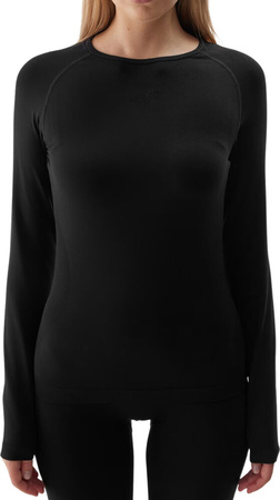 Bielizna termoaktywna termiczna bezszwowa koszulka bluza damska 4F F152 czarna 4FWAW24USEAF152 20S