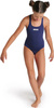 Dziecięcy strój kąpielowy Arena Girl's Team Swimsuit Swim Pro Solid navy-white rozmiar 128 (8-9)