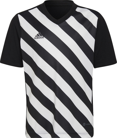 Koszulka dla dzieci adidas Entrada 22 Graphic Jersey czarno-biała HF0123