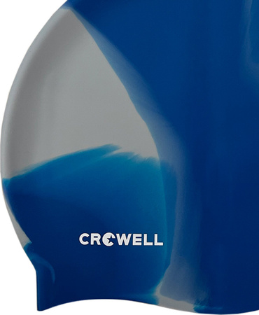 Czepek pływacki silikonowy Crowell Multi Flame niebiesko-szary kol.19