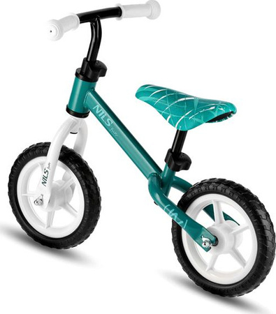 Rowerek biegowy dziecięcy Nils Fun RB134 koła 10'' zielony 65x35x55 cm