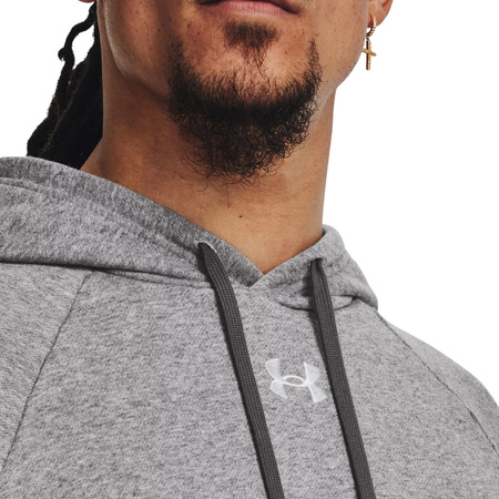 Bluza z kapturem męska Under Armour Rival Fleece Hoodie szara 1379757 025