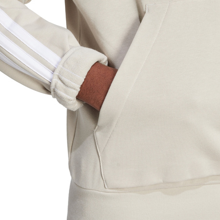 Bluza męska adidas Essentials 3-Stripes French Terry Hoodie beżowa JE6367