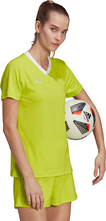 Koszulka damska adidas Entrada 22 Jsy limonkowa HC5080