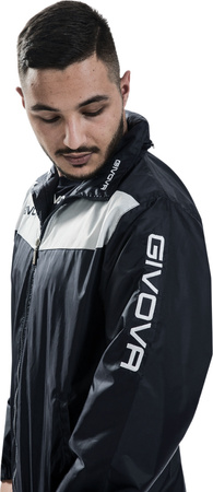 Kurtka Givova Rain Scudo czarno-biała RJ005 1003