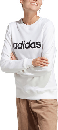 Bluza damska adidas Essentials Linear French Terry biała IC6879
