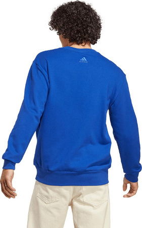 Bluza męska adidas Essentials French Terry Big Logo niebieska IC9325