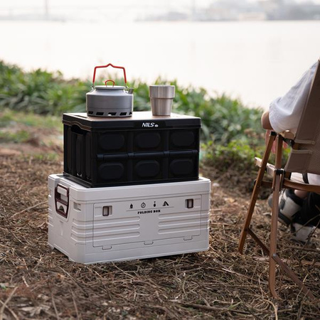 Składana skrzynia kempingowa turystyczna z funkcją stołu szafki 2w1 20l Nils Camp NCB4005
