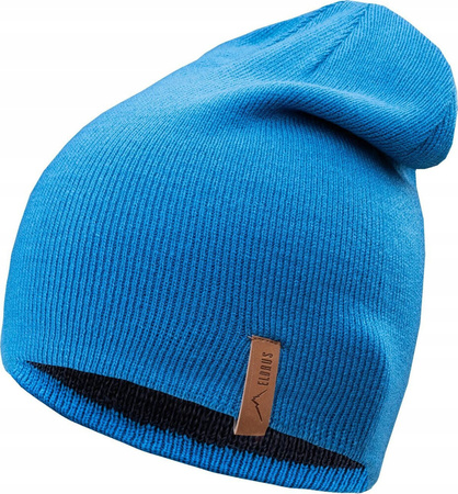 Męska czapka zimowa beanie dwustronna Elbrus Trend niebiesko-granatowa