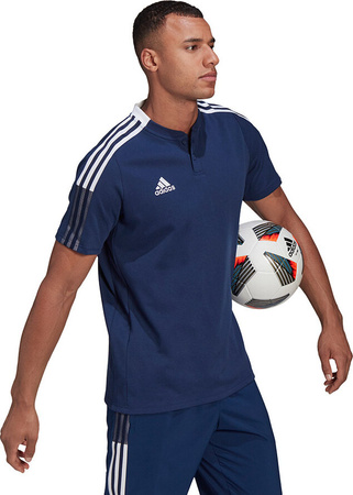 Koszulka męska adidas Tiro 21 Polo granatowa GH4462