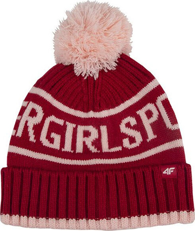 Czapka dla dziewczynki 4F czerwona HJZ22 JCAD005 62S