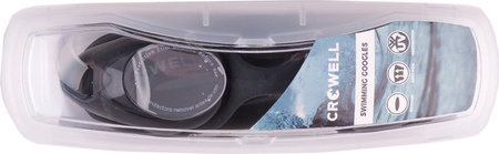 Okularki pływackie dla dzieci Crowell Sandy czarno-białe