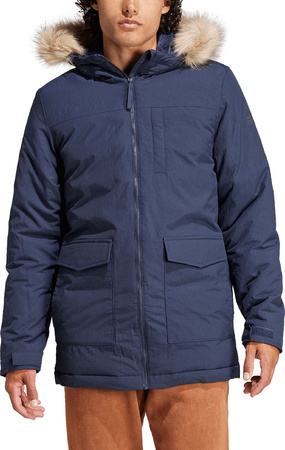 Kurtka męska adidas Parka Hooded Fur granatowa IK0552