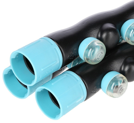 Hula hop masujący z magnesami HMS HHP006 czarno-niebieski 98 cm