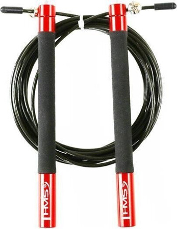 Skakanka do treningu szybkościowego HMS SK54 czarno-czerwona