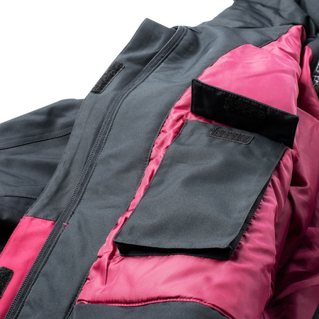 Damska kurtka narciarska ocieplana Hi-tec Lady Nampa czarno-różowa rozmiar L