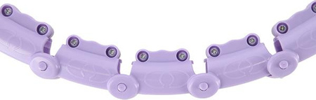 Zestaw hula hop z wypustkami i obciążnikiem One Fitness fioletowe oha02 pas wyszczuplający br160