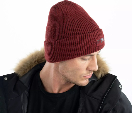 Czapka zimowa unisex z wiskozy Fitanu Utale czerwona