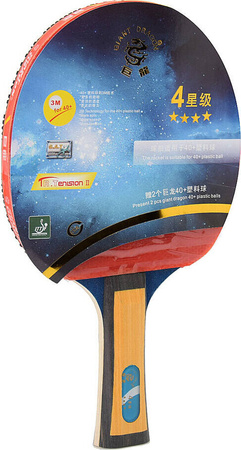 Rakietka do tenisa stołowego ping-ponga Giant Dragon 4★ N8042 2 piłeczki, pokrowiec