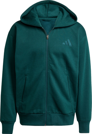 Bluza męska adidas ALL SZN Fleece Full-Zip zielona JX5101