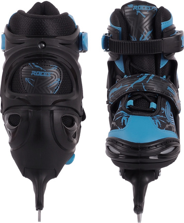Łyżwy hokejowe dziecięce Roces Jokey Ice 3.0 regulowane czarno-niebieskie 450707 01