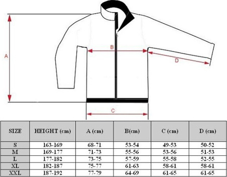 Męski polar bluza polarowa ciepła 280g/m2 Henis rozmiar XXL