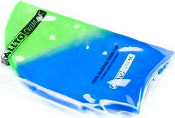 Czepek pływacki silikon niebiesko-żielony