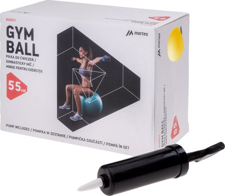 Piłka rehabilitacyjna do ćwiczeń fitness Martes BURSTI 55cm