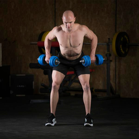 Sztangielki/sztanga gumowane HMS SGG30BAR 30 kg