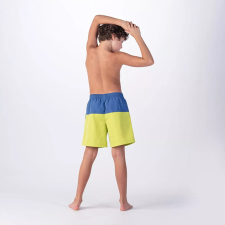 Spodenki szorty kąpielówki dziecięce Aquawave Drakon Jr granatowo-limonkowe rozmiar 158