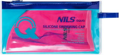 Czepek silikonowy Nils aqua nqc jednokolorowy pk01 różowy