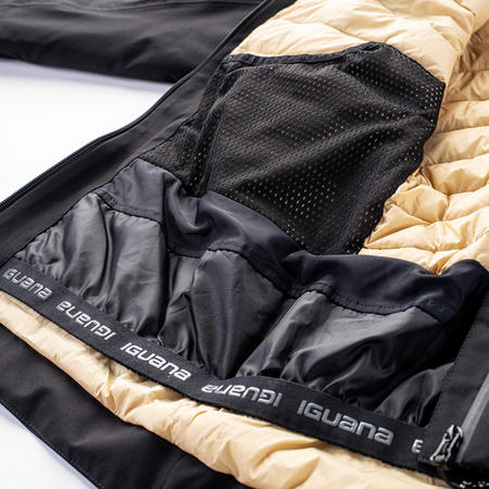 Damska kurtka ocieplana Iguana Laura W czarno-złota rozmiar S