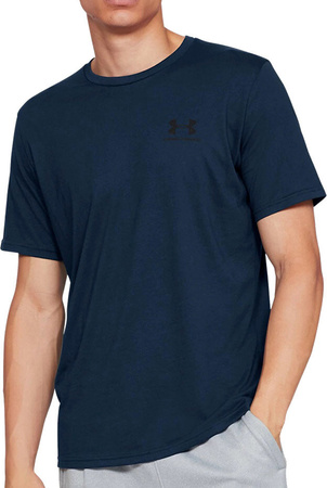Koszulka męska Under Armour Sportstyle Left Chest Ss granatowa 1326799 408