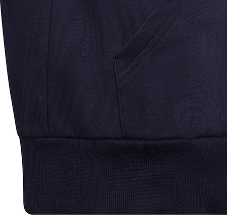 Bluza dla dzieci adidas Colorblock Fleece biało-granatowa HC5659