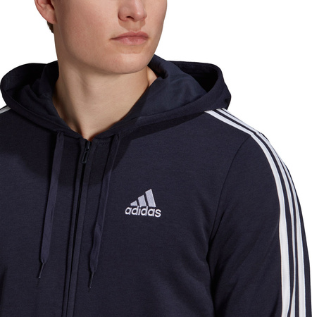 Bluza męska adidas Essentials Full-Zip Hoodie granatowa GK9033