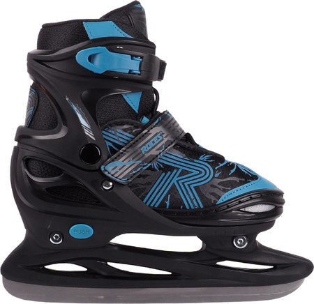 Łyżwy hokejowe dziecięce Roces Jokey Ice 3.0 regulowane czarno-niebieskie 450707 01