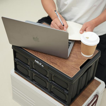 Składana skrzynia kempingowa turystyczna z funkcją stołu szafki 2w1 20l Nils Camp NCB4005