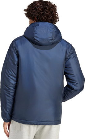 Kurtka męska adidas Essentials 3-Stripes Insulated Hooded granatowa IS1278