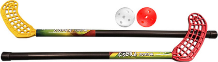 Zestaw do unihokeja Azetx Cobra Junior 2 kije 2 piłki bez owijki 62cm