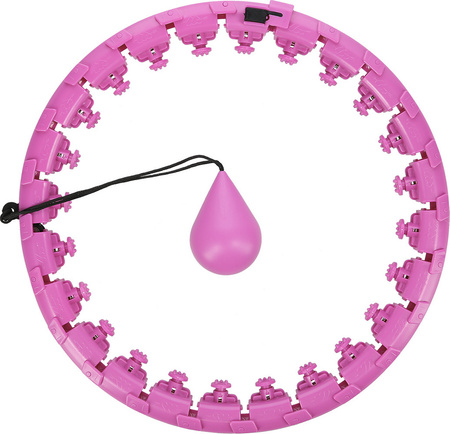 Hula hop z wypustkami i obciążnikiem One Fitness oha01 fioletowe