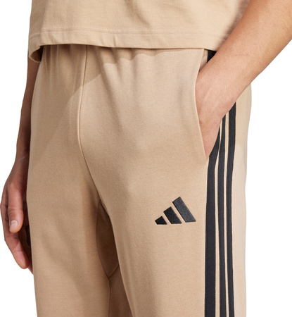 Spodnie męskie adidas Essentials 3-Stripes Fleece beżowe JX0712