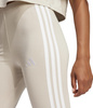 Legginsy damskie adidas Essentials 3-Stripes Cotton beżowe JE0073