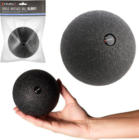 Piłka do masażu pojedyncza czarna HMS BLM01 12cm